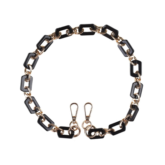 Strap Gold Chain Black Link