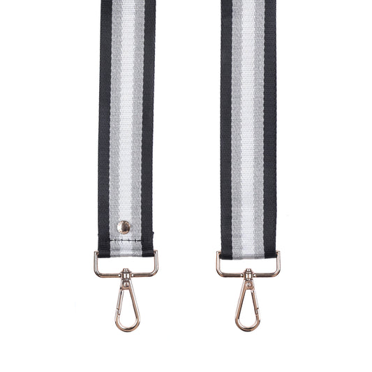 Strap Silver & Black Stripe