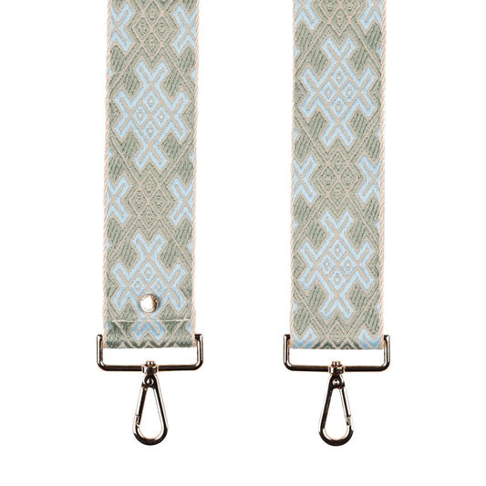 Strap Mint & Blue Cross Stitch