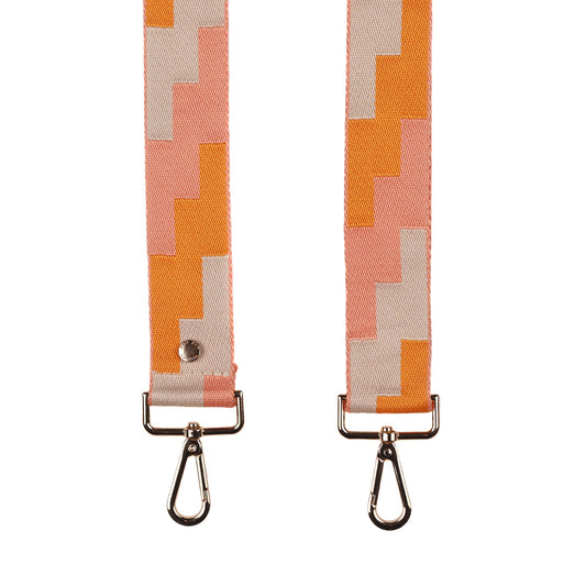 Strap Orange & Coral Geometric