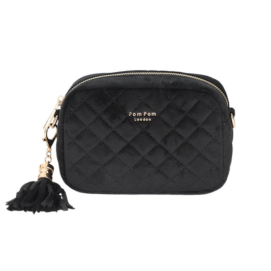 City Mini Quilted Black Velvet