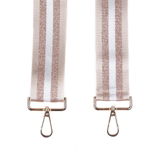 Strap Beige & Metallic Stripe